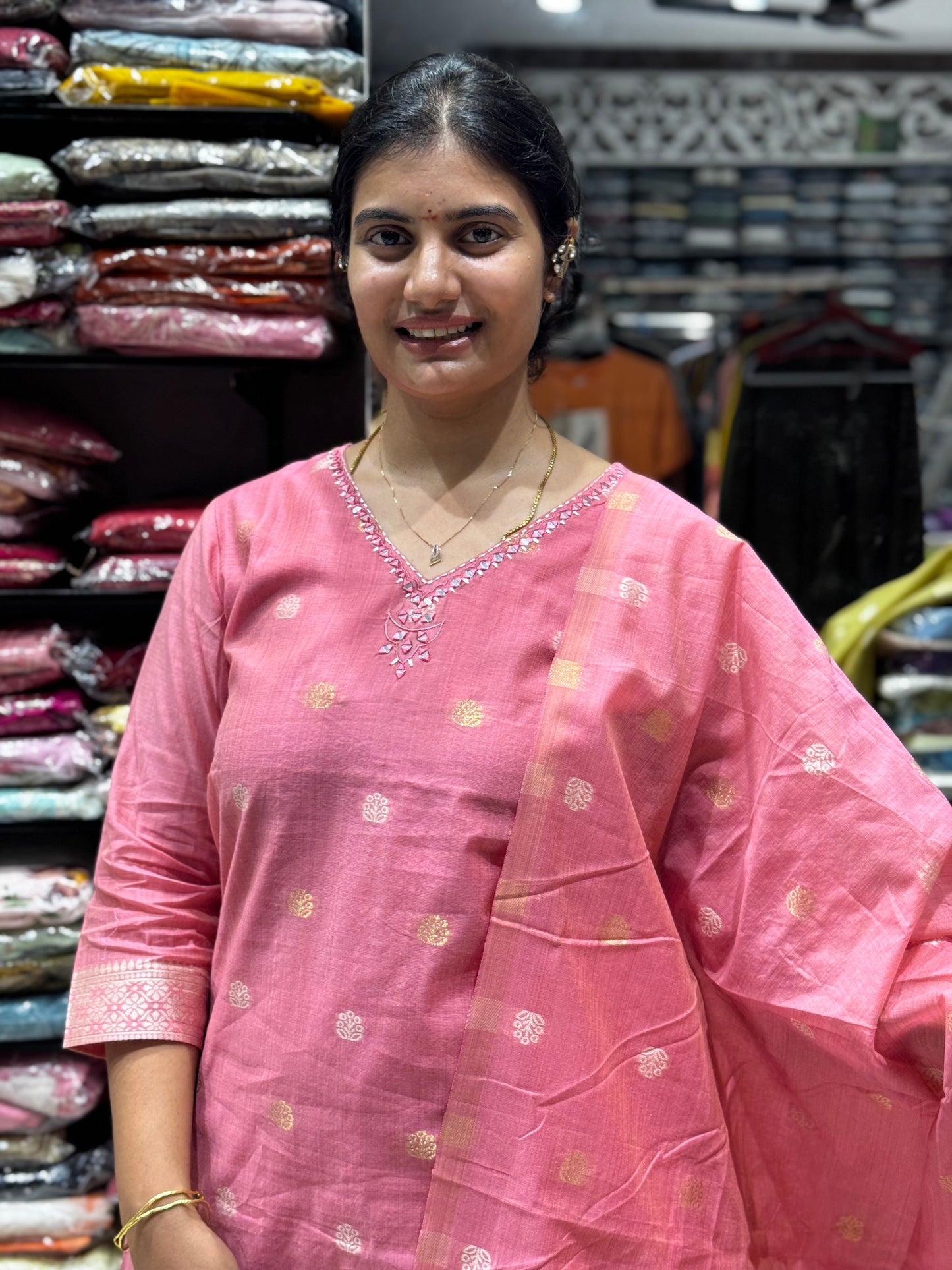 K165 Raw SILK jamdani 3pc sets
