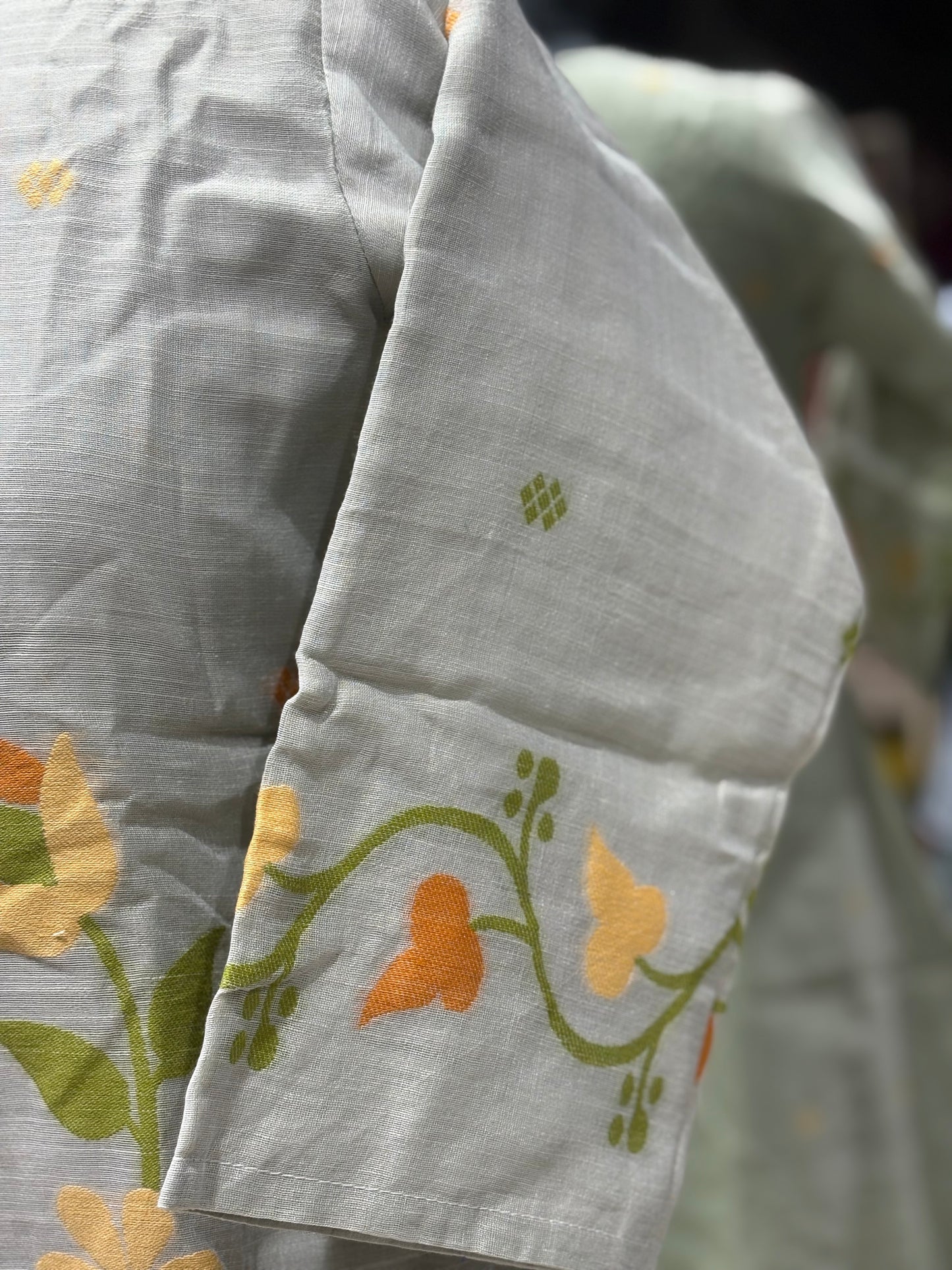 K136 MUSLIN COTTON JAMDANI ALINE 3pc set