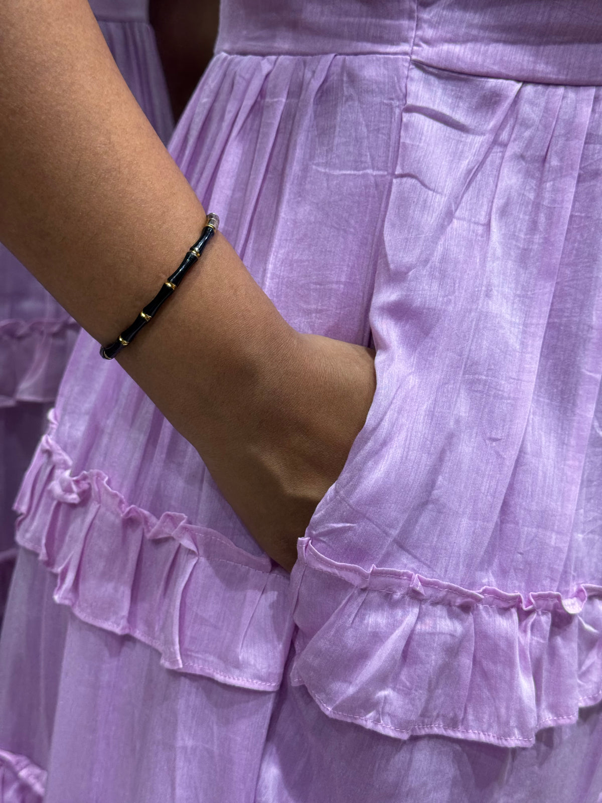 F162 Electric Lavender frills dress
