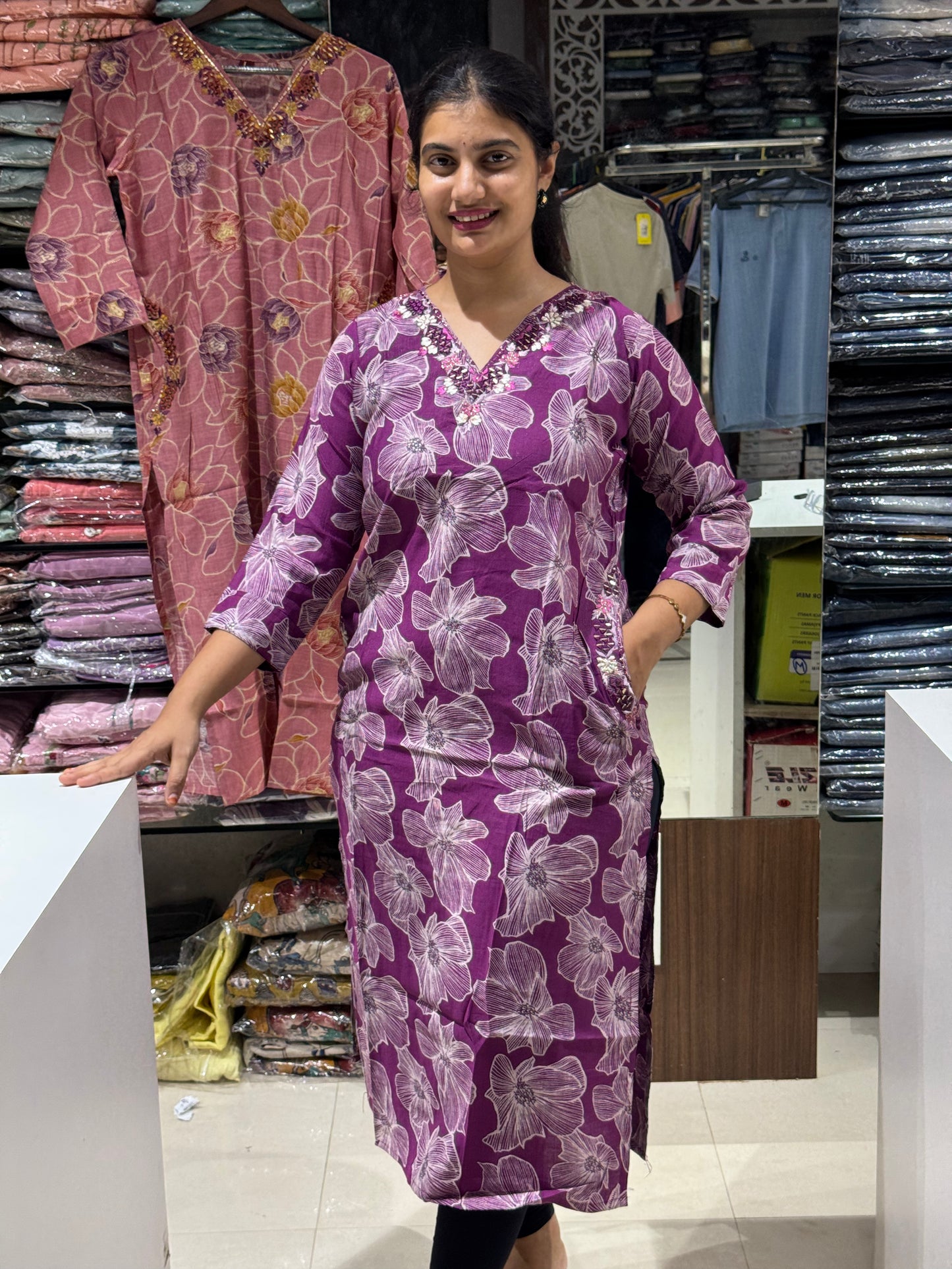 T30 VATICAN SILK POCKET KURTI