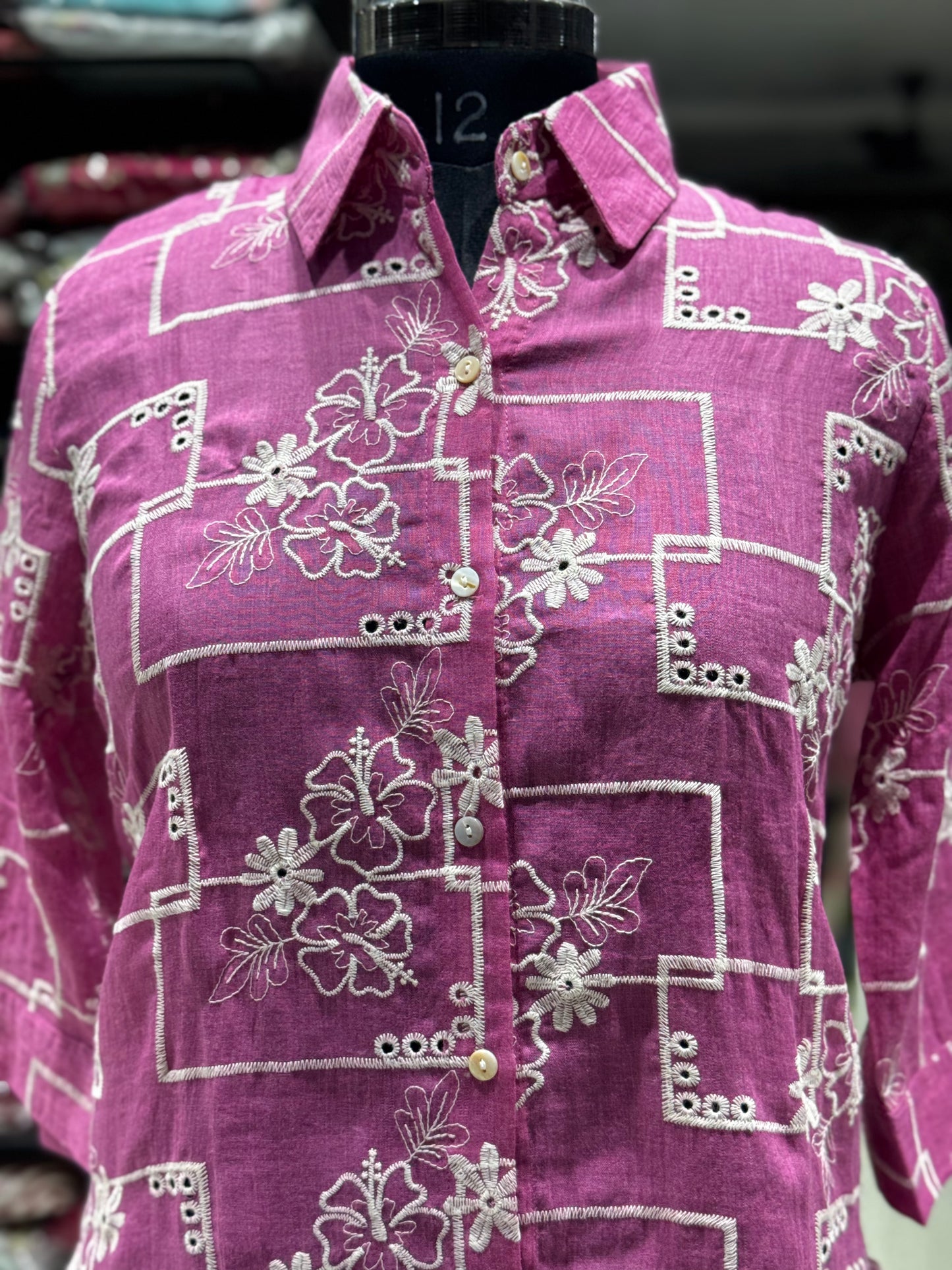 SH8 COTTON CHIKINARI SHIRT STYLE TUNIC