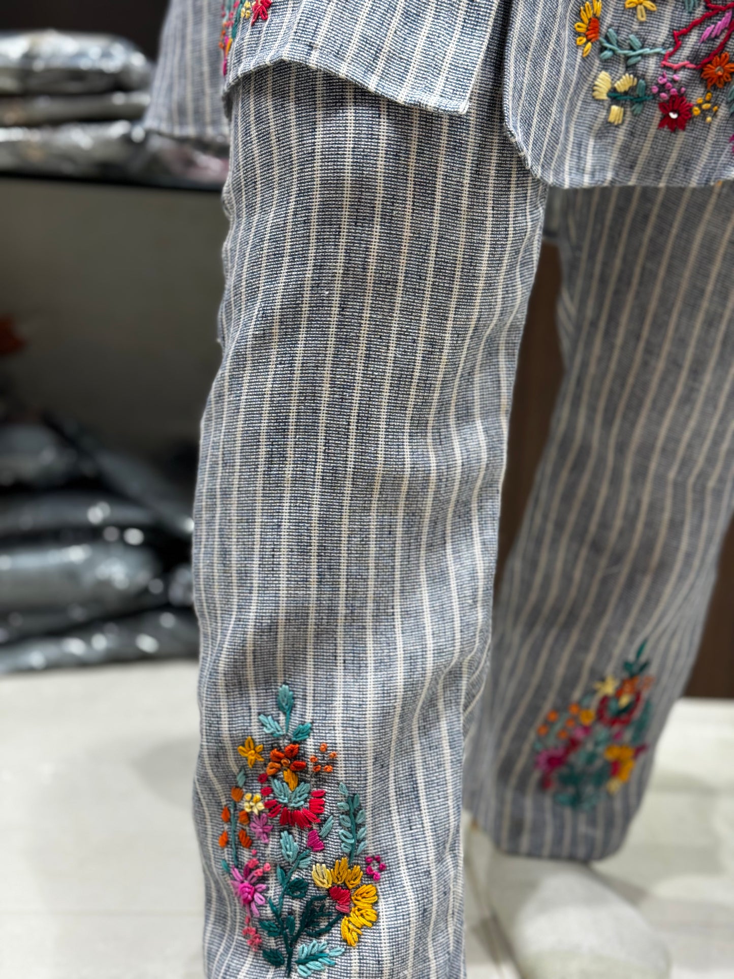 C53 KHADI STRIPES CORD SET