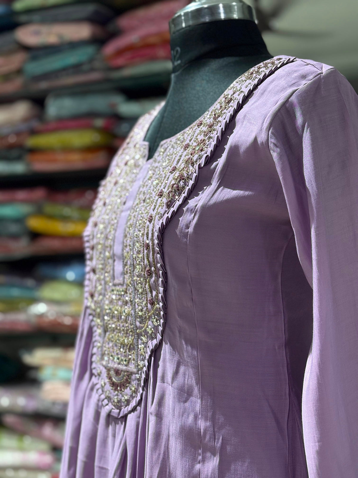 K194 3pice kurti set Lavender