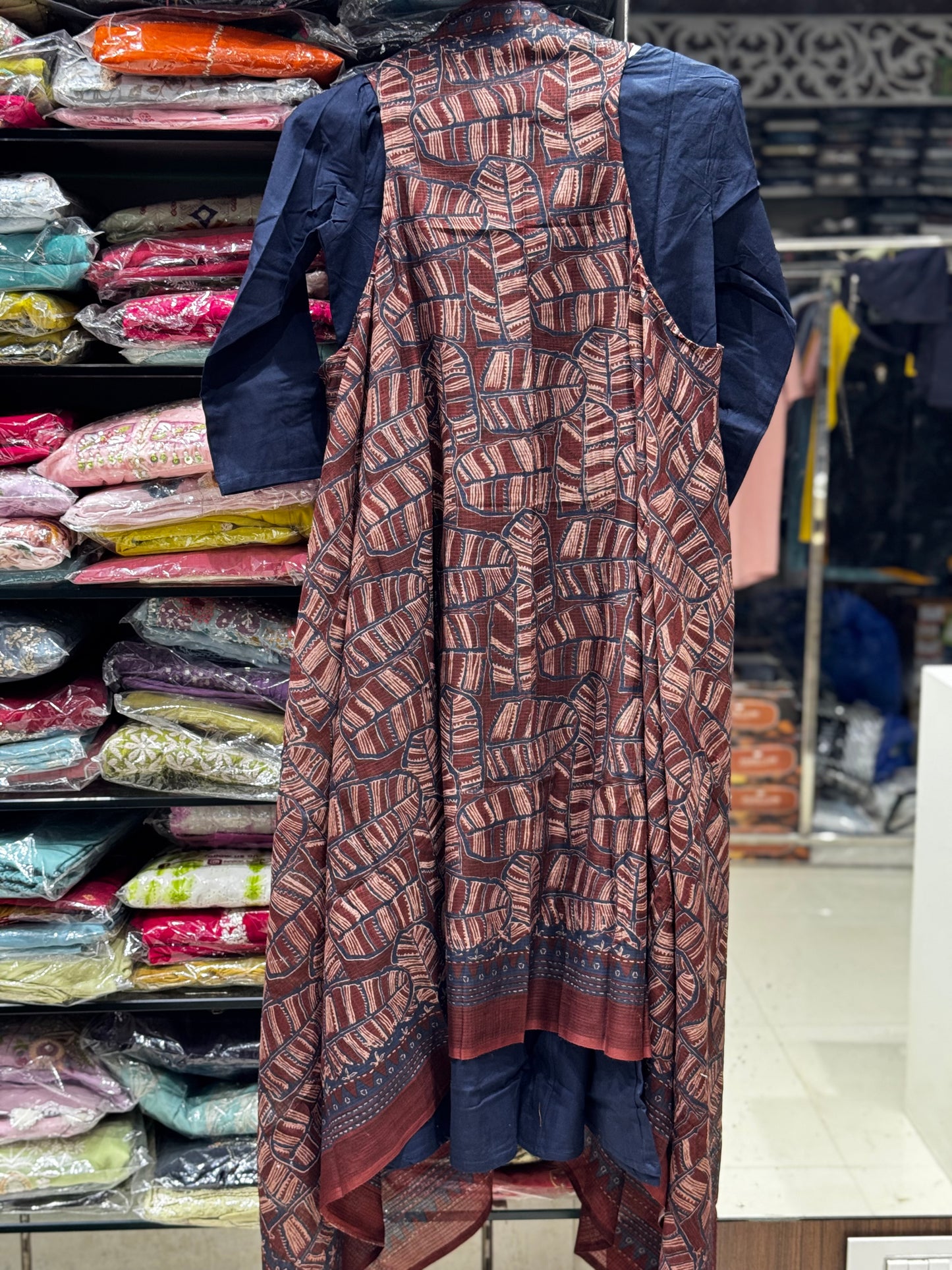 K171 Jacket style kota doriya three peice set
