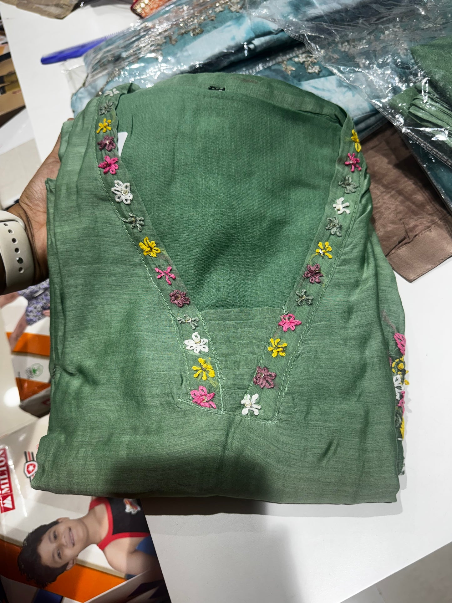 K195 collor work 3pice set biscuit colour