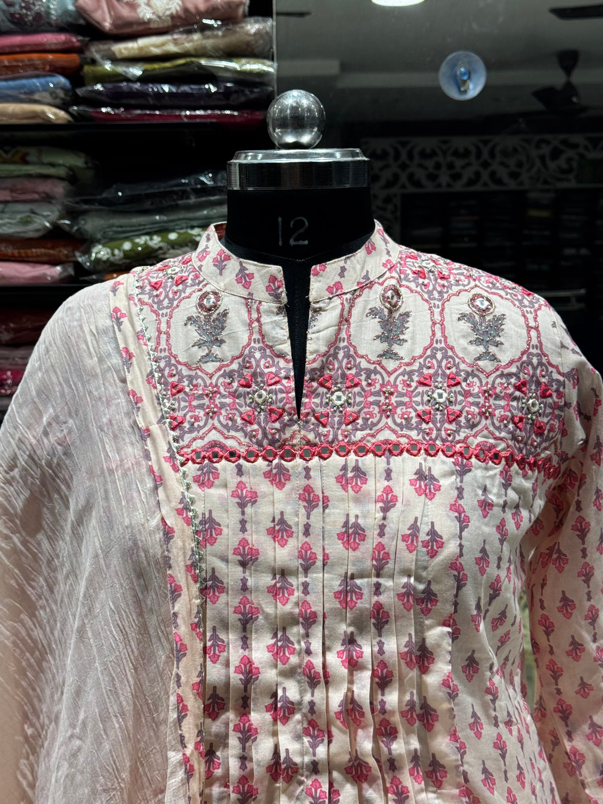 K250 Jaipur cotton 3 piece suit shirt