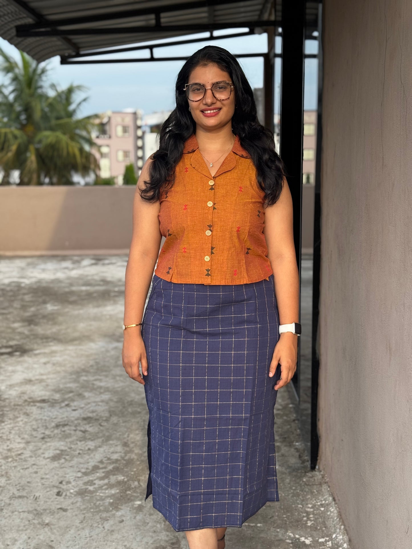 S8 Jamdani skirt cord set