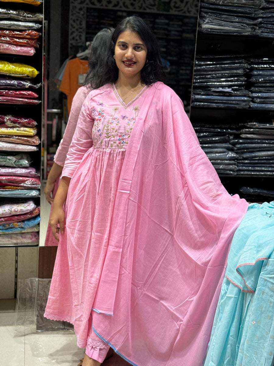 K161 mulmul cotton 3pc set