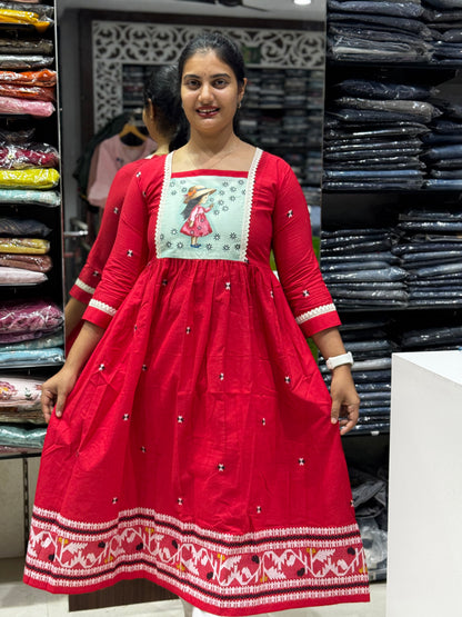 F109 Girl Jamdani gown