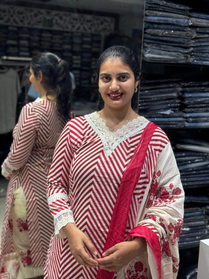 K158 Jaipur cotton stripes 3pc set