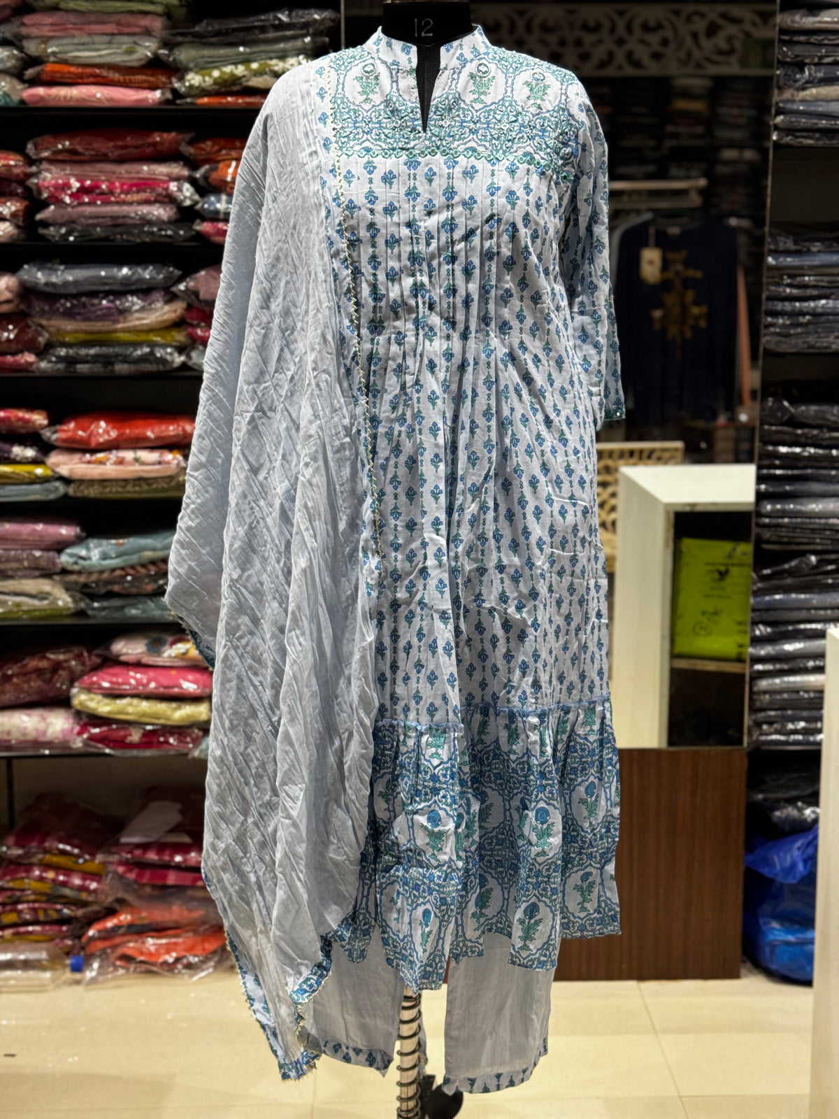 K250 Jaipur cotton 3 piece suit shirt