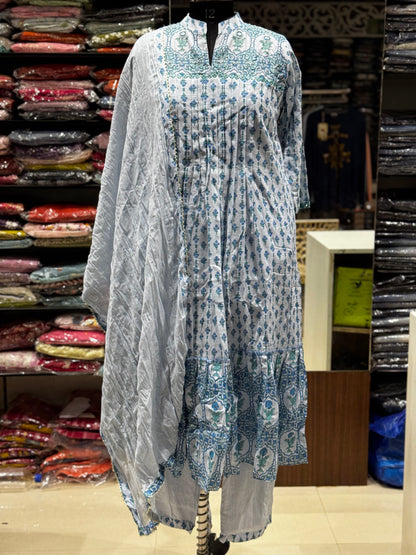 K250 Jaipur cotton 3 piece suit shirt