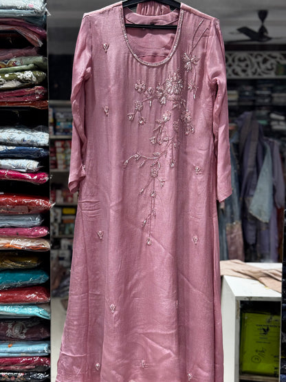 K229 chinon silk three peice suit set