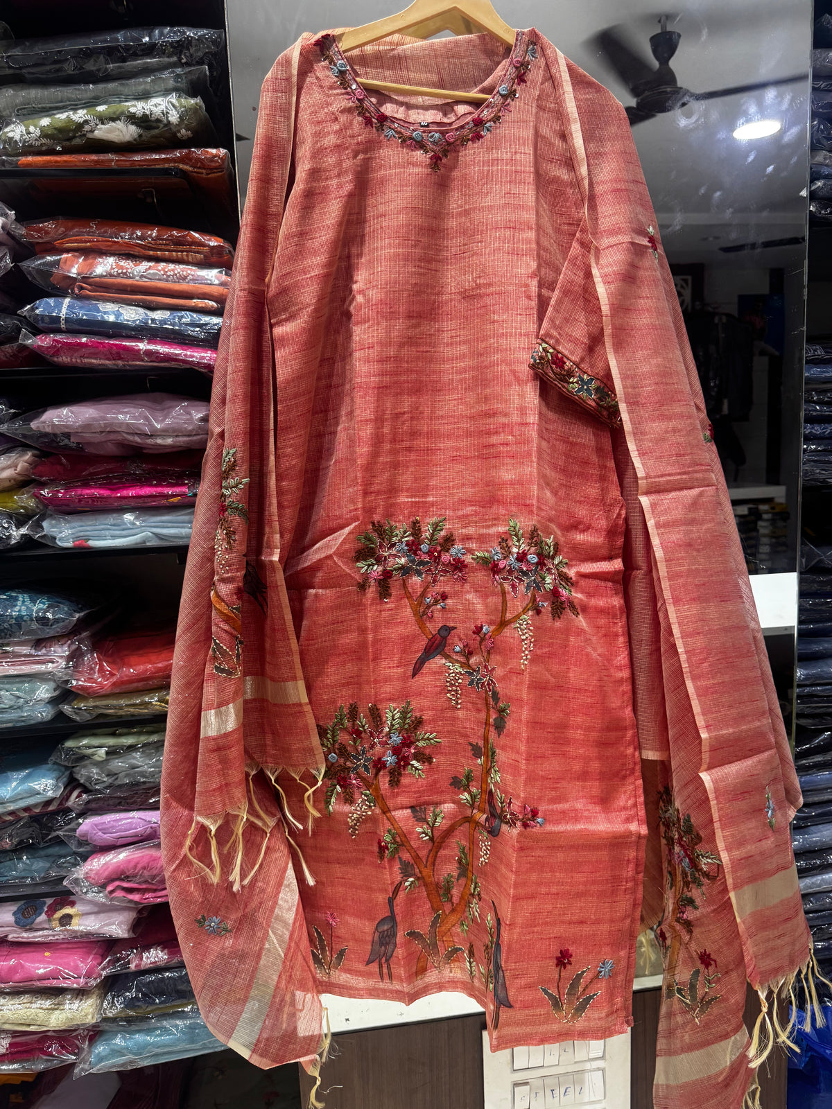 K245 Kota tissue three peice suit set