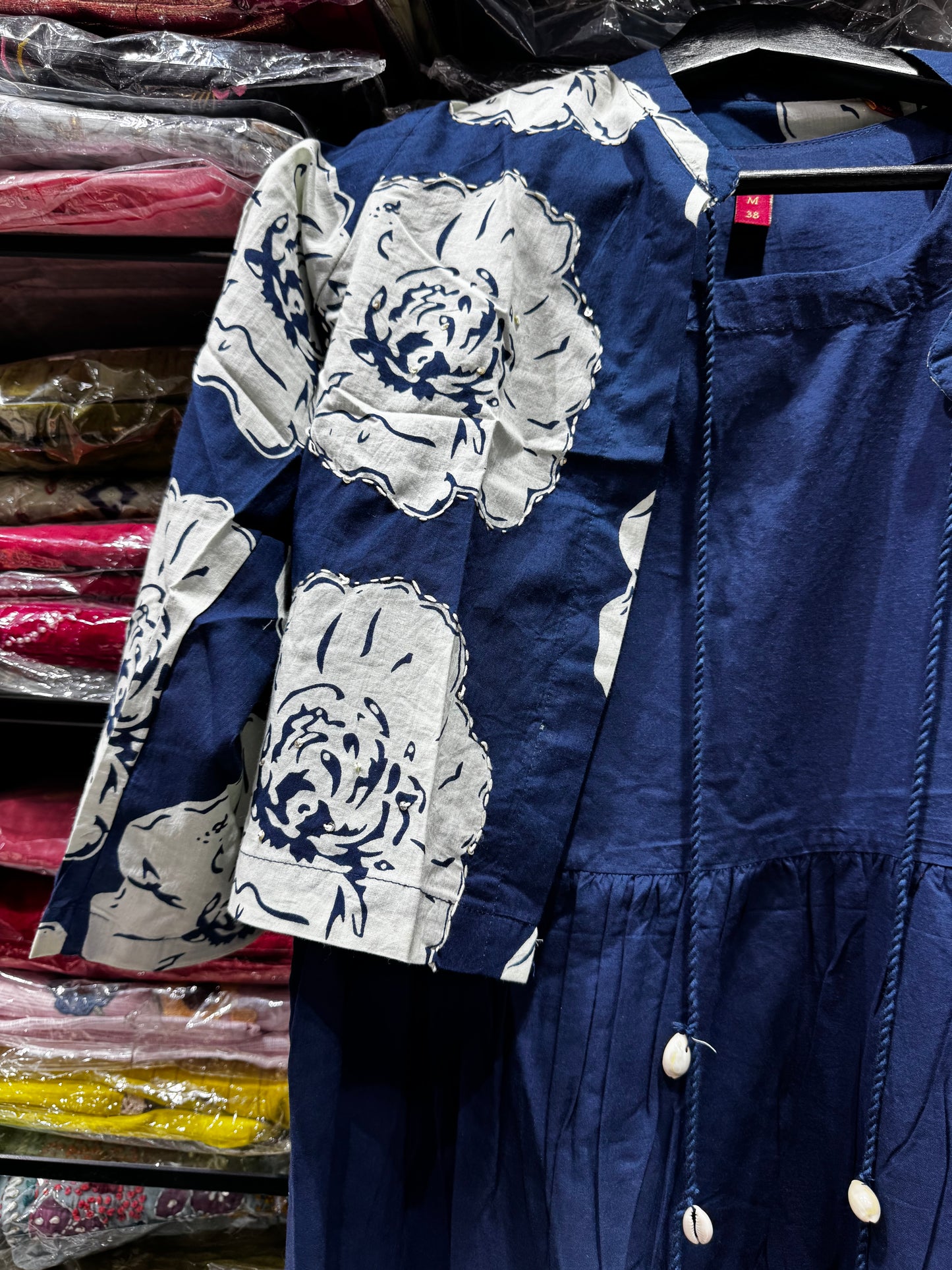 F118 Jacket style jaipur  cotton frock