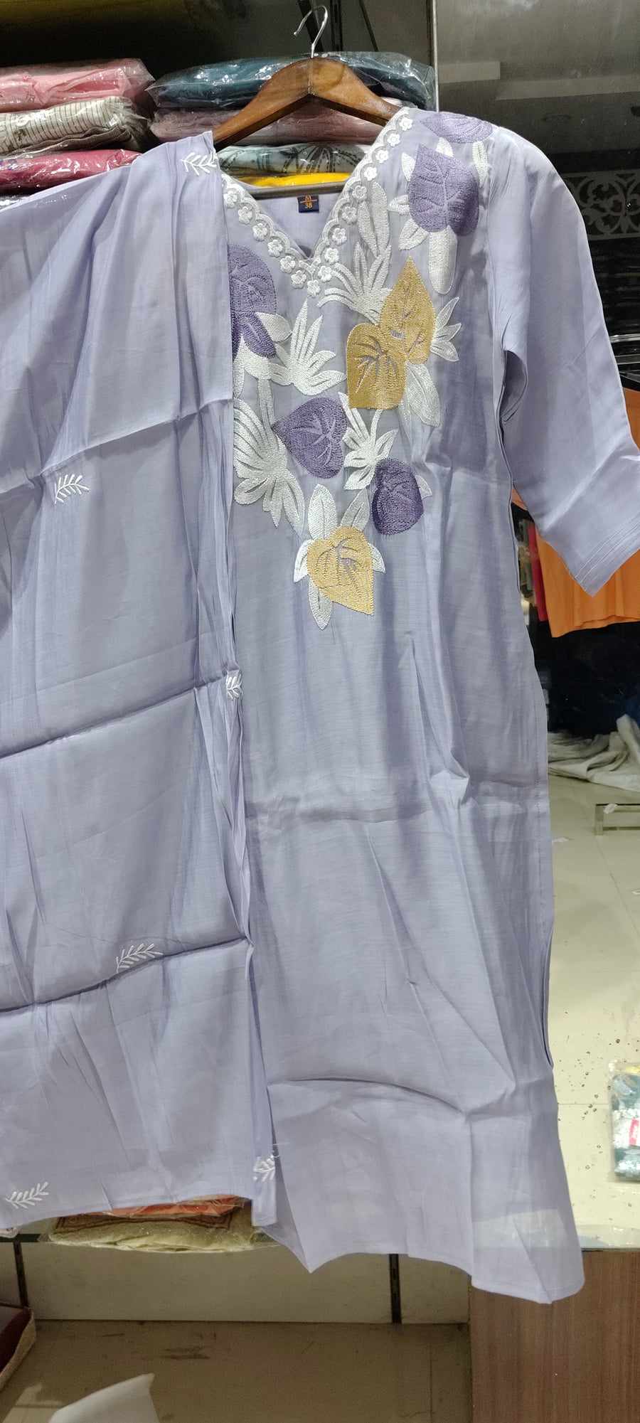 K164 Roman silk 3pc suit set
