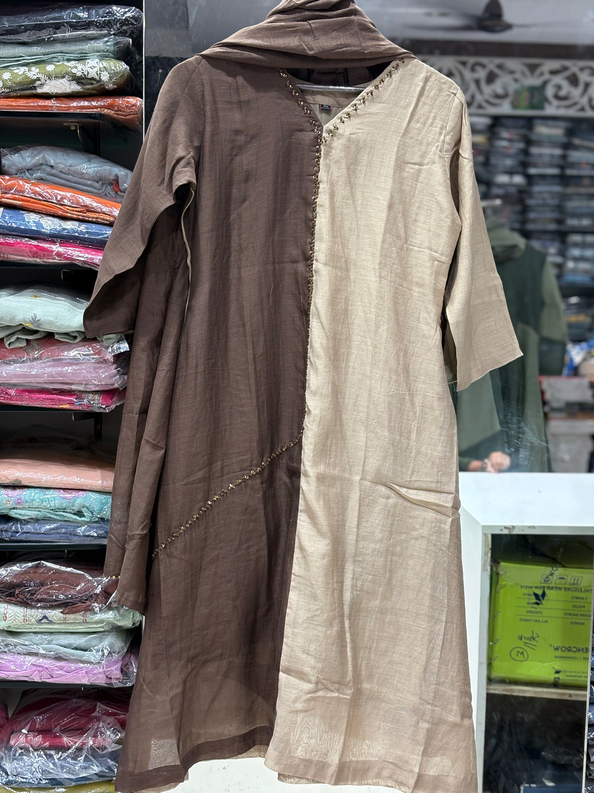 K255 Benaras mulchanderi ombre shaded suit set