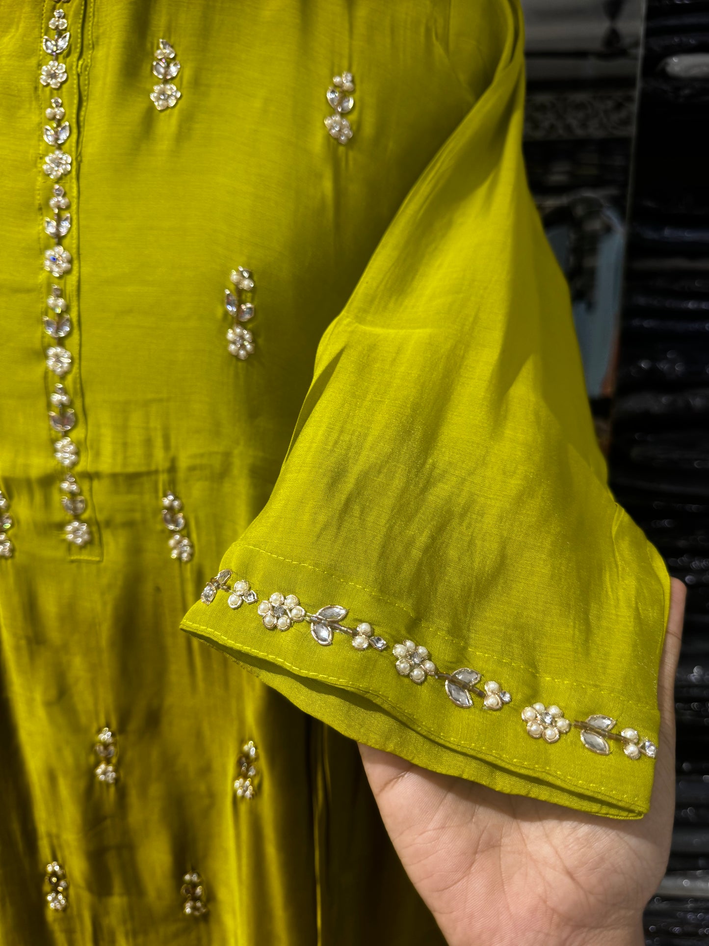 K201 Green three peice suit set