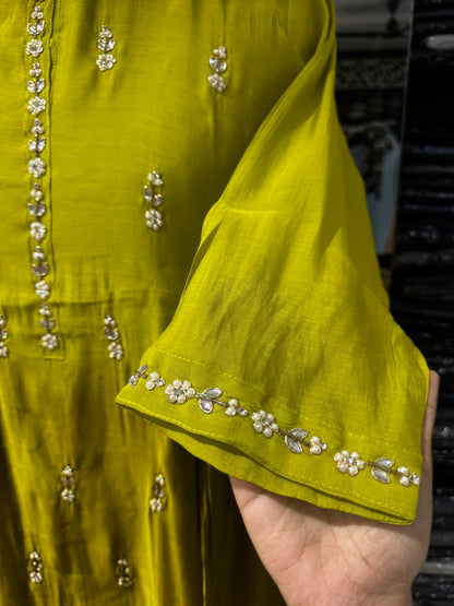 K201 Green three peice suit set