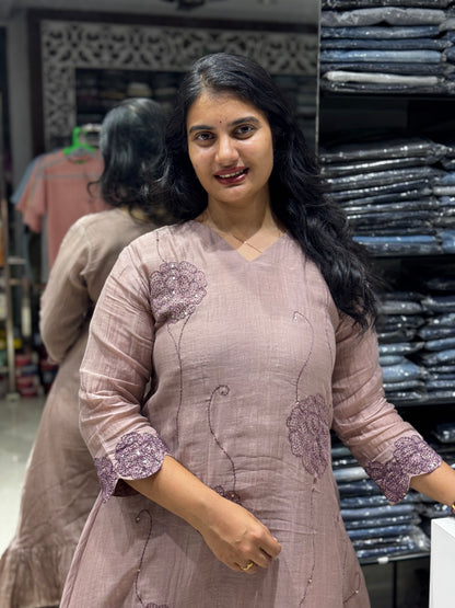 F101 GREEN BENARAS MULCHANDERI GOWN