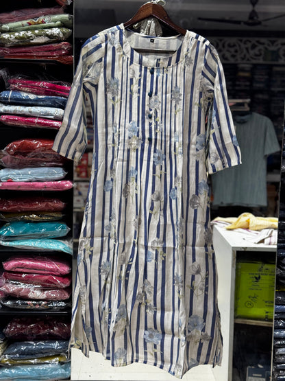 C129 Chanderi stripes cord set