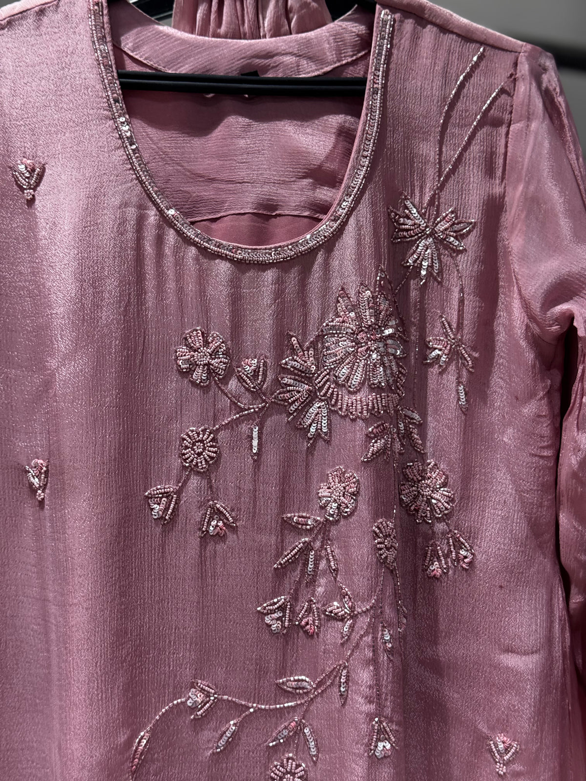K229 chinon silk three peice suit set