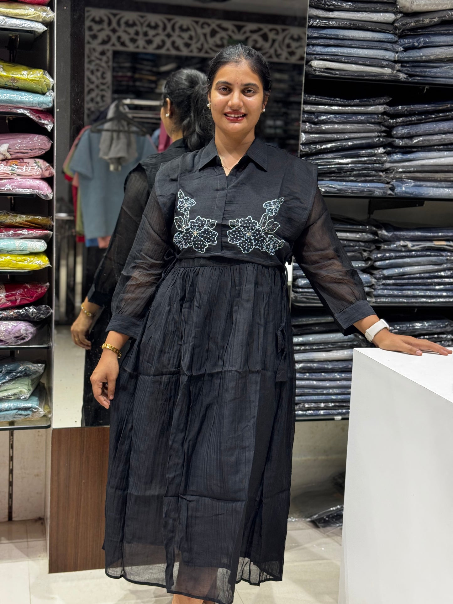 F139 Benras cape jacket style gown