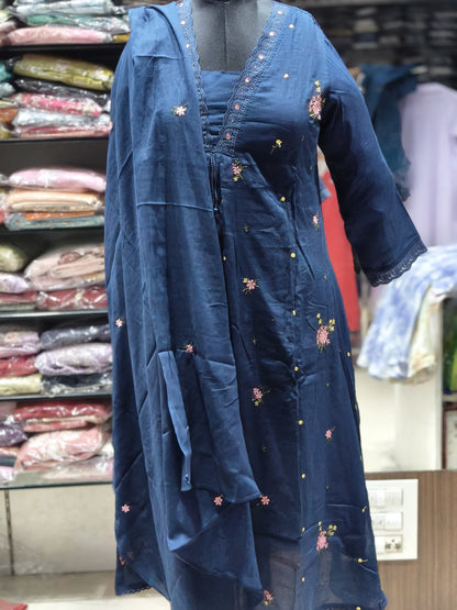K179 MULMUL COTTON THREE PEICE SET