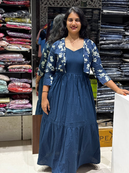 F146 Jaipur cotton jacket style gown