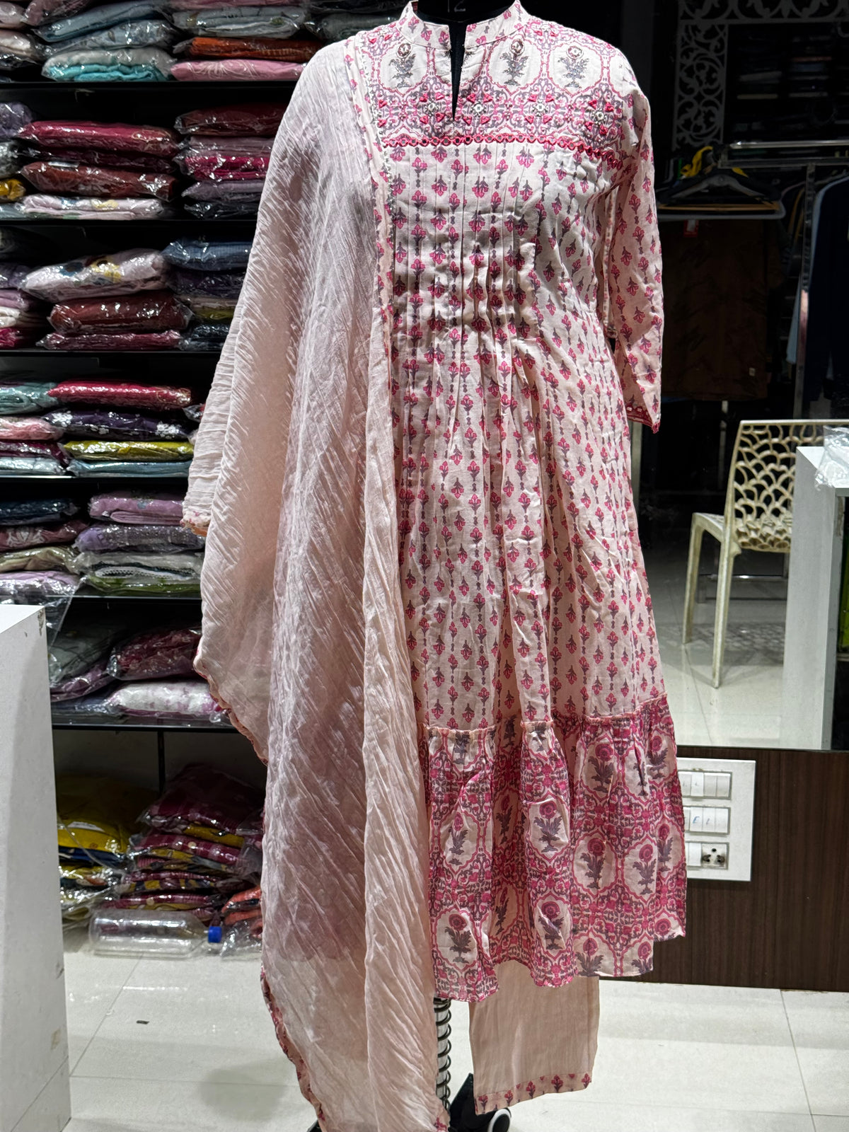 K250 Jaipur cotton 3 piece suit shirt