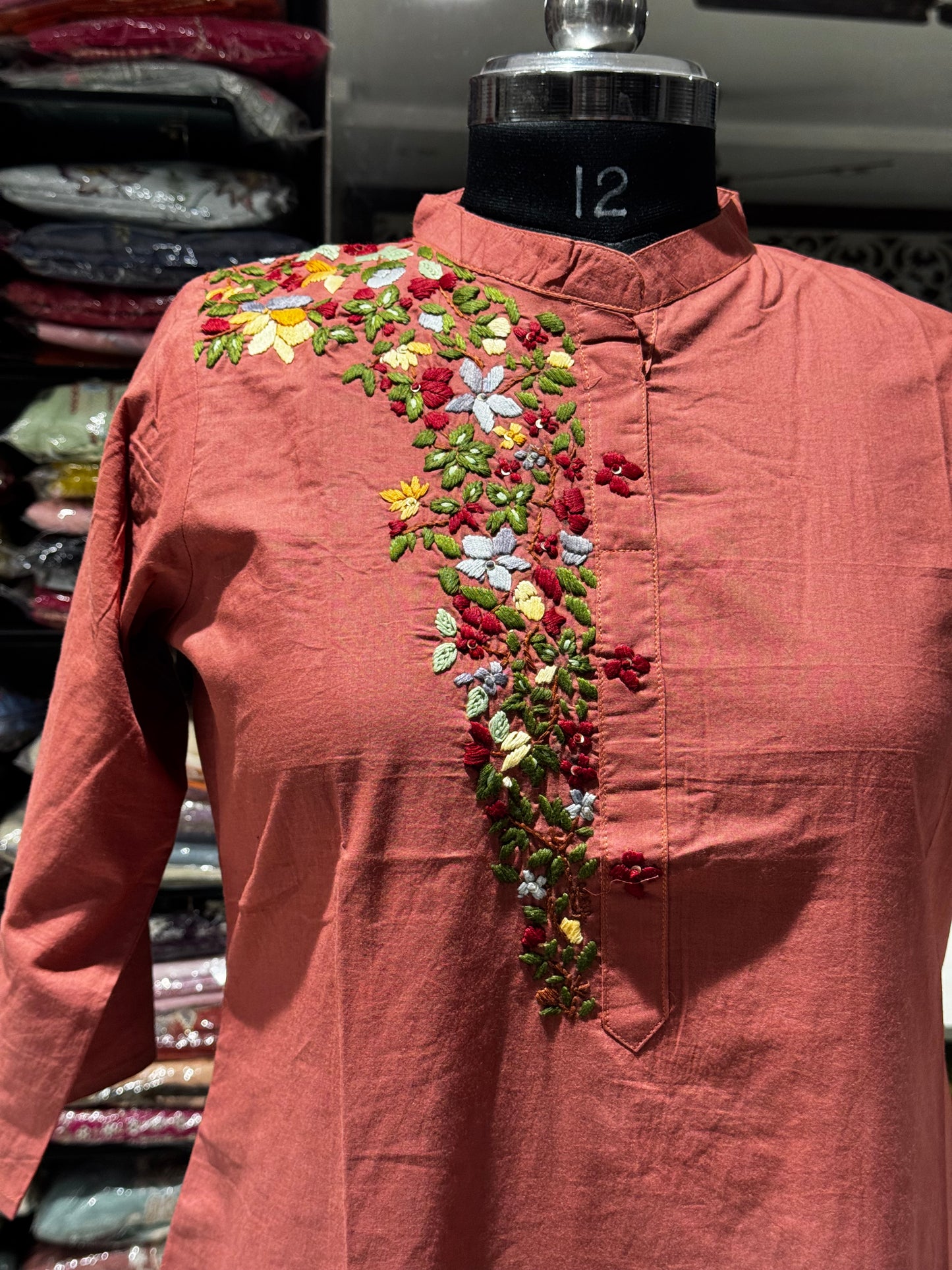 T13 Jaipur Cotton BACK&FRONT Handwork  Kurti
