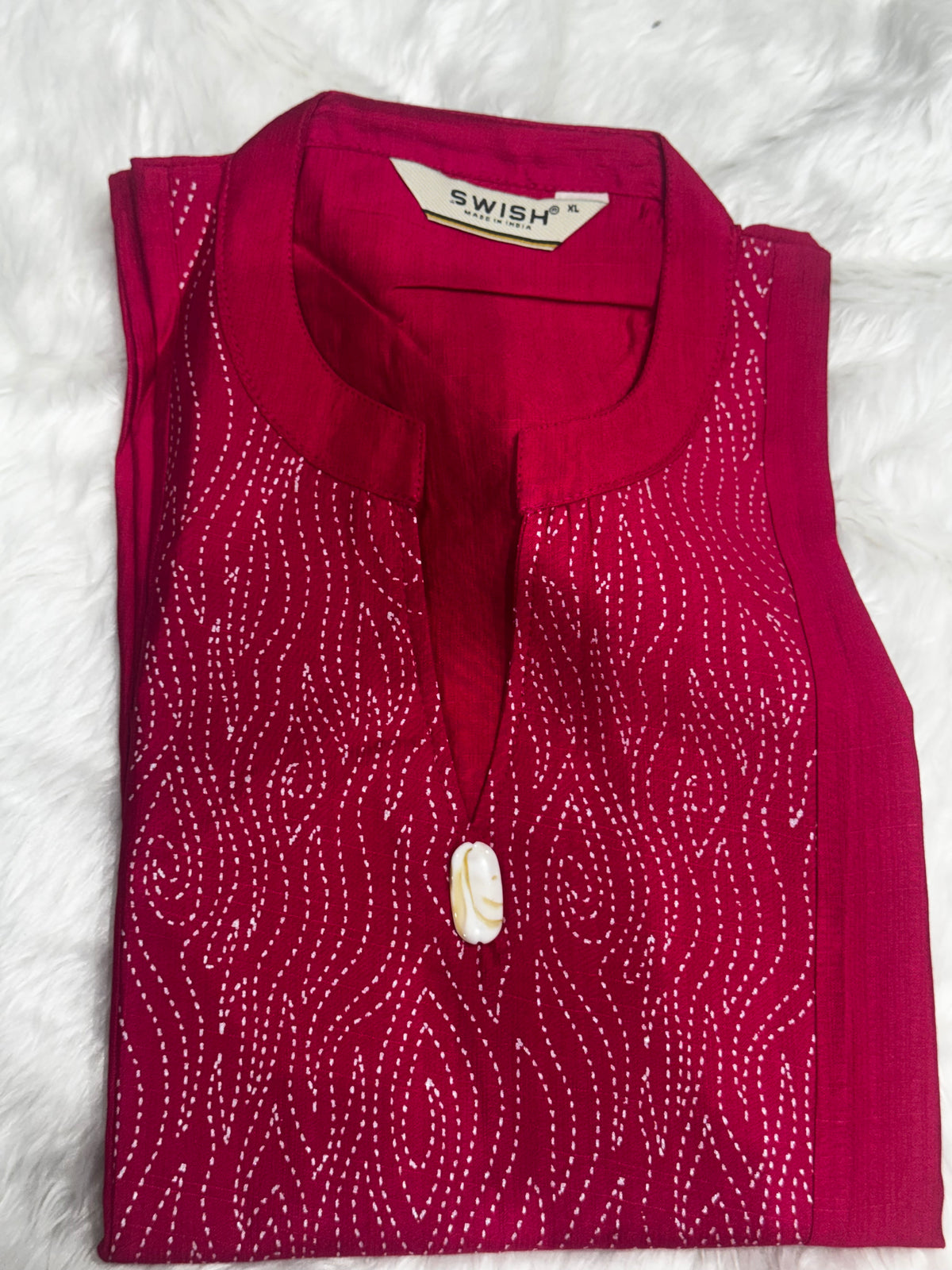 T43 Vatican silk printed kurti top