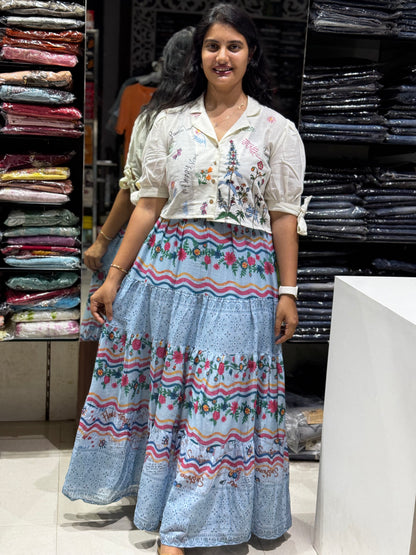 S1 Mulcotton skirt cord set