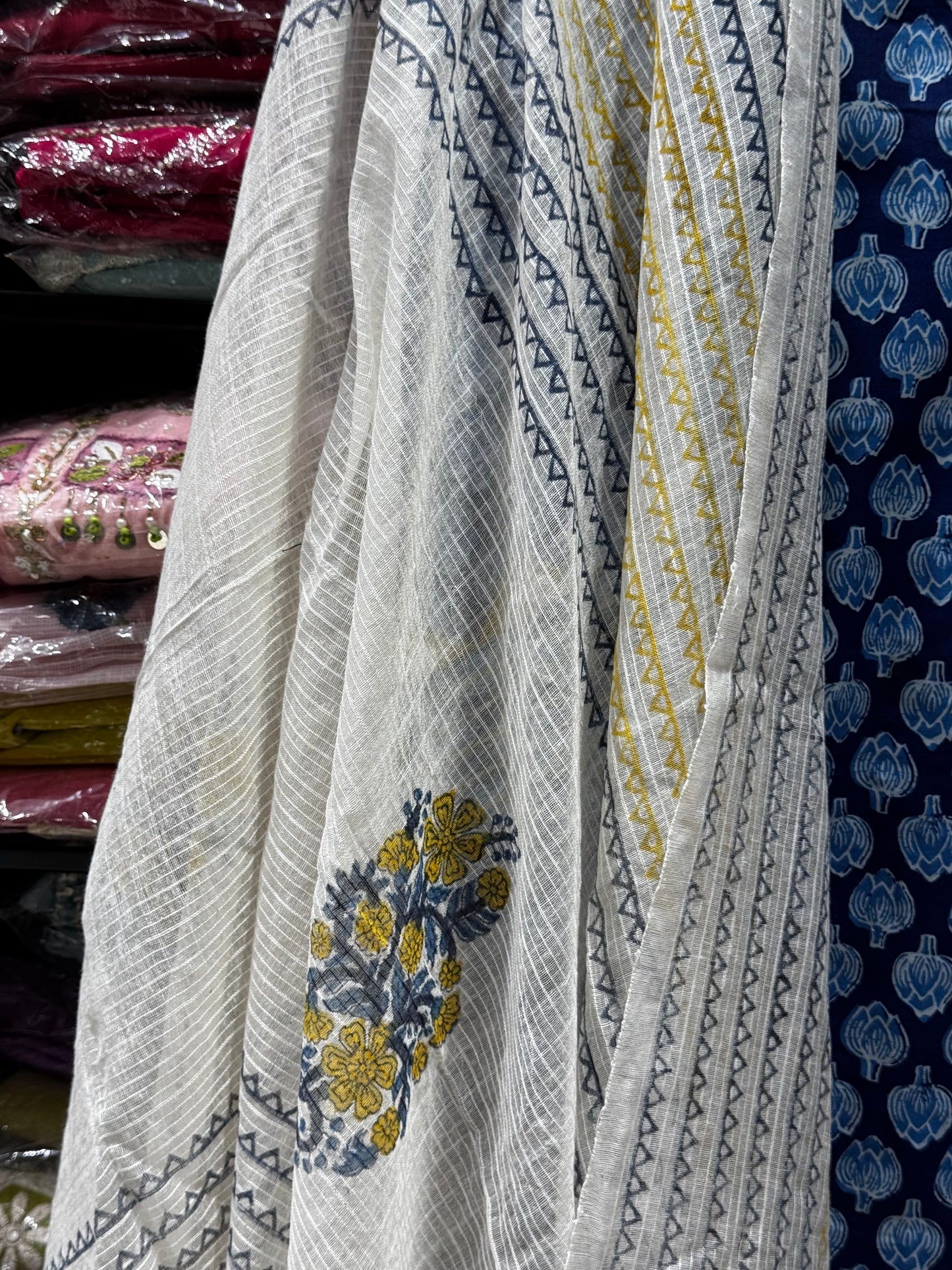 K170 Blue Jaipur block print three peice set