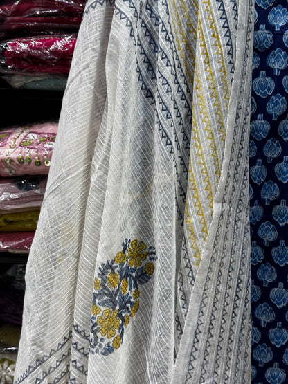 K170 Blue Jaipur block print three peice set