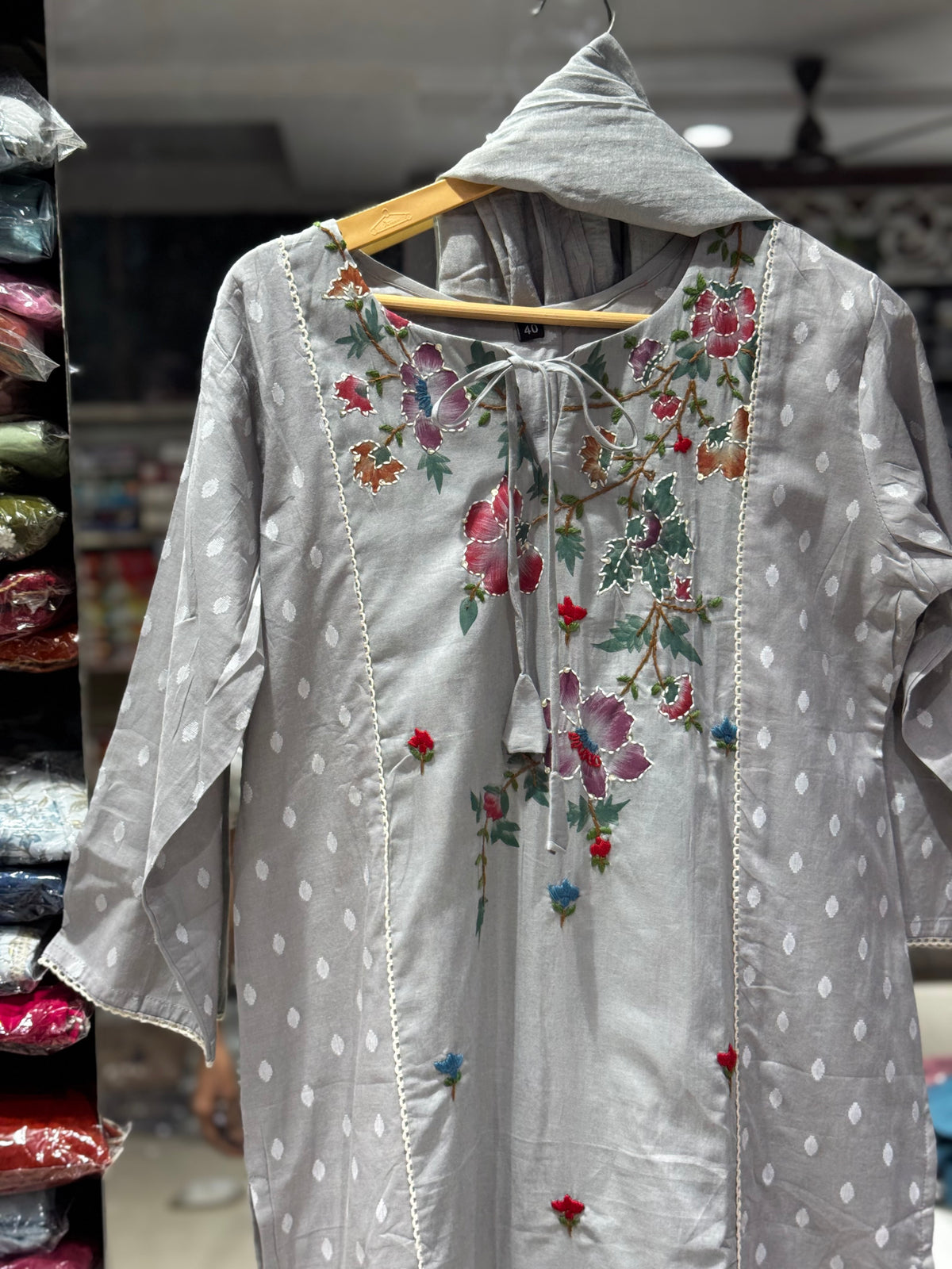 K211 Mulcotton Jamdani three peice suit set