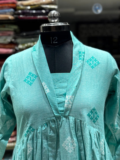 F163 Backwork jamdani dress