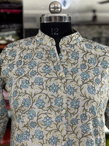 T54 Jaipur cotton block print kurti top