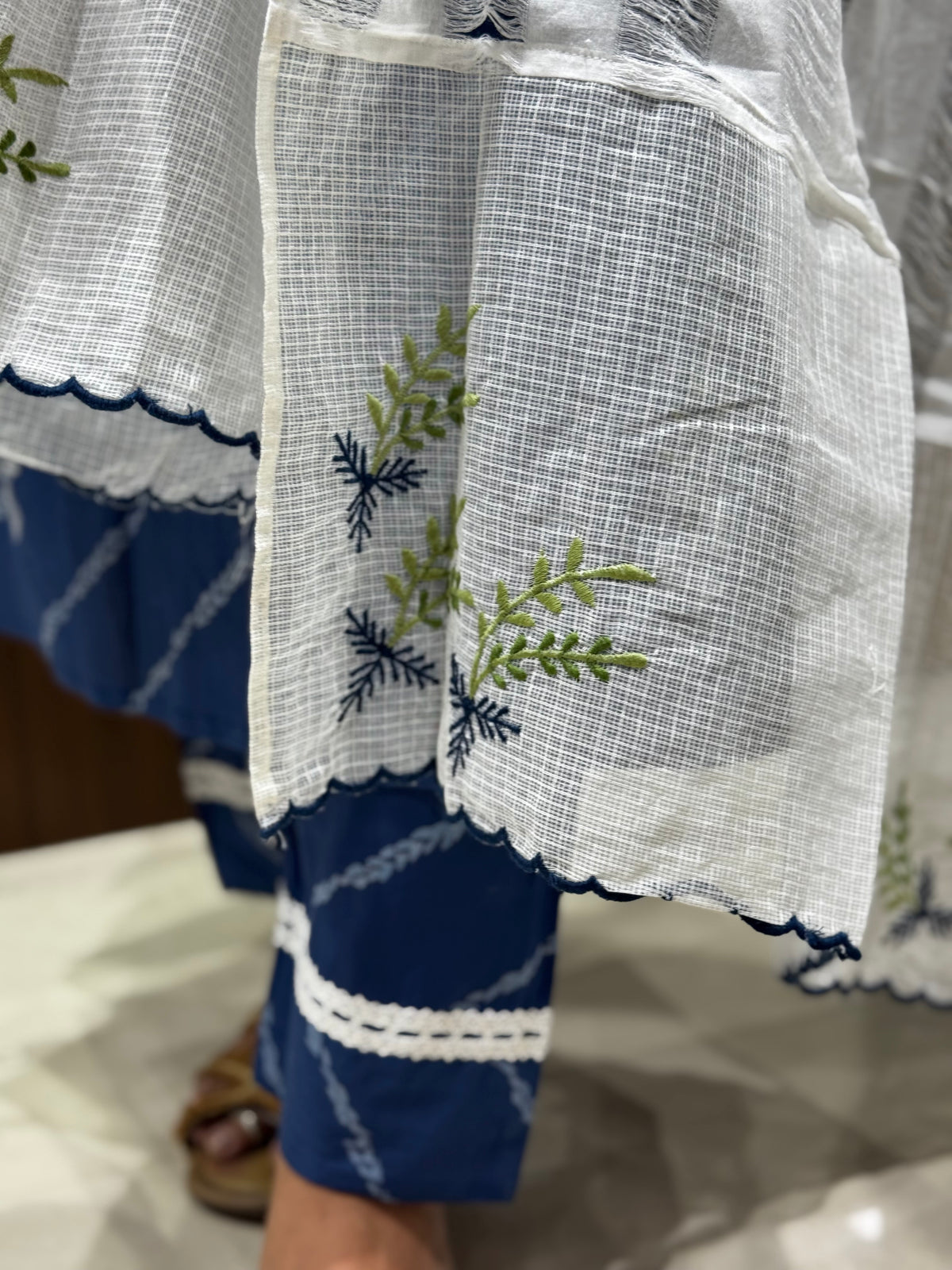 K205 Jaipur cotton applique designer style dupatta