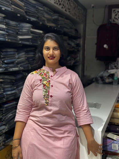 T13 Jaipur Cotton BACK&FRONT Handwork  Kurti