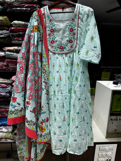 K Mulcotton printed three peice set