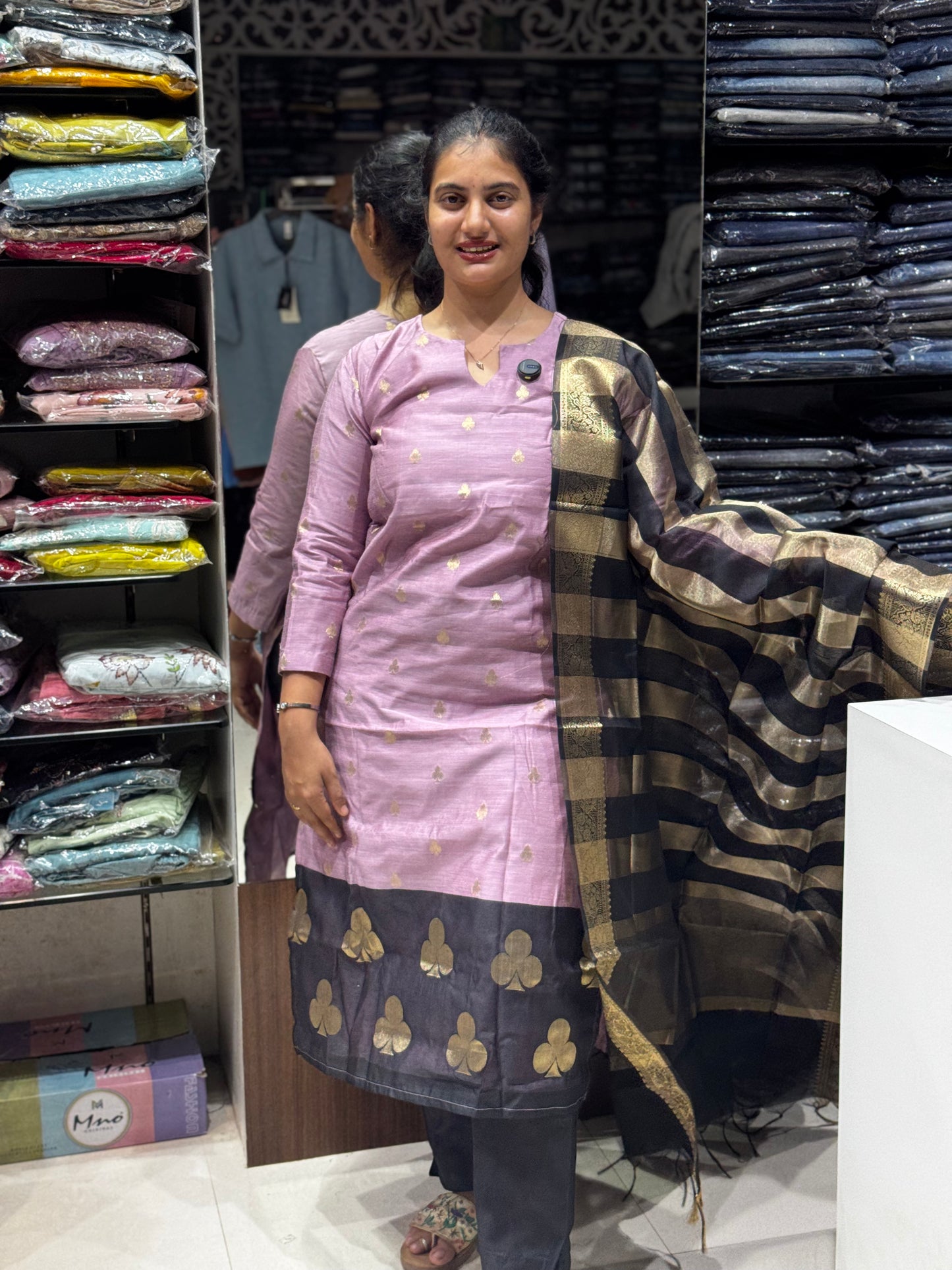 K178 Banarasi Jacquard three peice suit set