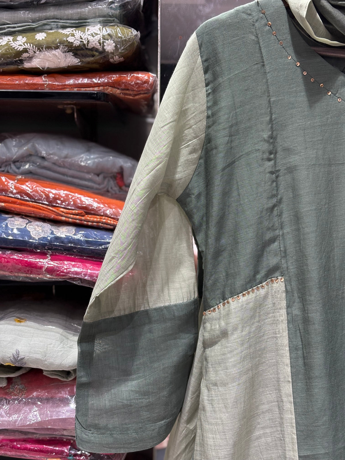 K256 Ombre shaded Benaras mulchanderi suit set