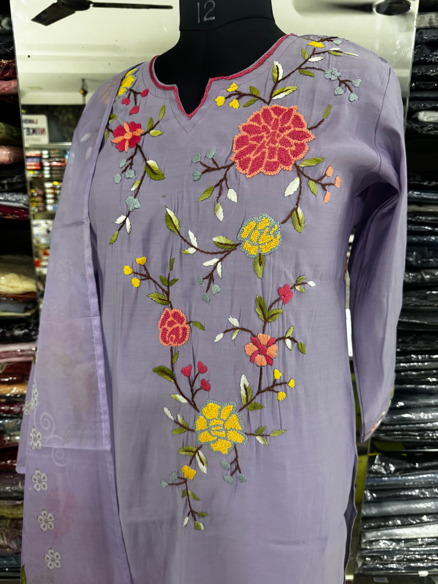 K200 Roman silk 3pc suit set