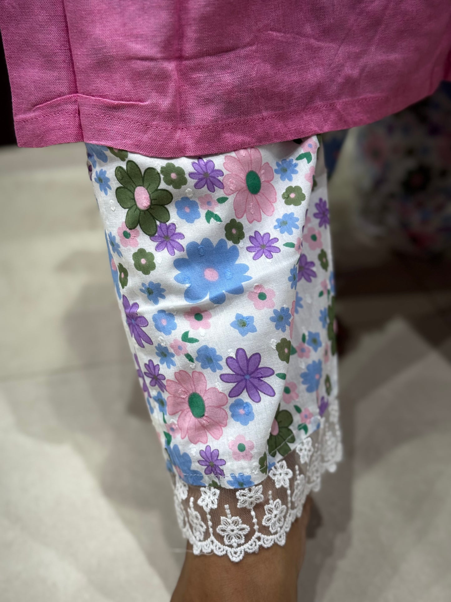 K160 Handloom cotton floral 3pc set