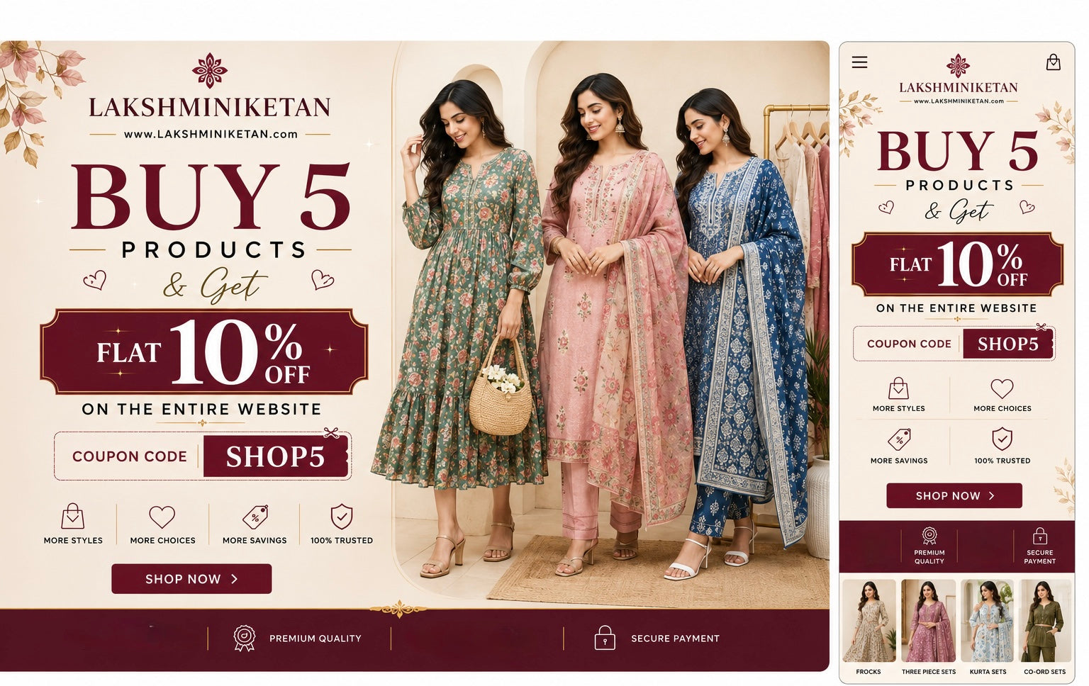 Women's clothing banner