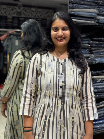 C129 Chanderi stripes cord set