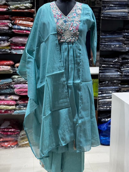 K251 Roman silk three peice suit set