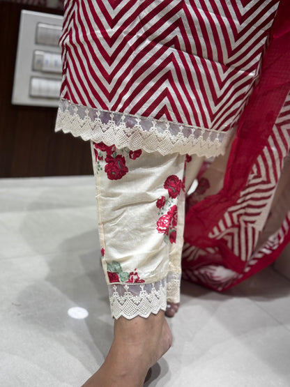 K158 Jaipur cotton stripes 3pc set