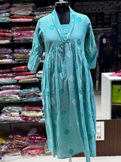 F163 Backwork jamdani dress